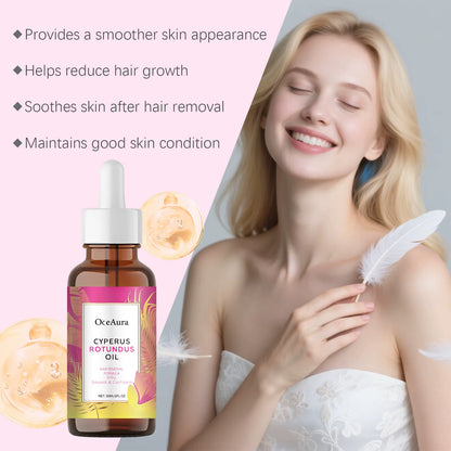 Cyperus Rotundus Oil for Hair Removal Moisturizing Soothing Skin Dryness Shrinks Pores Reducing Body Hair Growth after Shave Oil