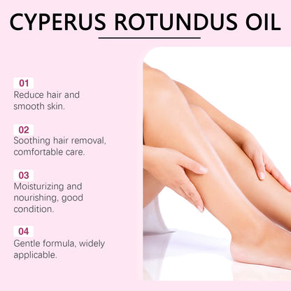 Cyperus Rotundus Oil for Hair Removal Moisturizing Soothing Skin Dryness Shrinks Pores Reducing Body Hair Growth after Shave Oil